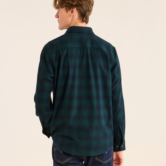 NWT Pendleton Mens Limited USA Plaid Merino Wool Lodge Shirt Large Black Watch - Picture 4 of 8